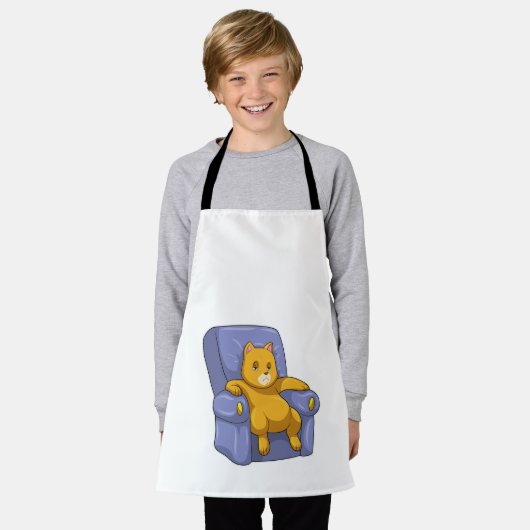 Katze mit Sofa Schürze (Getragen)