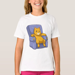 Katze mit Sofa T-Shirt