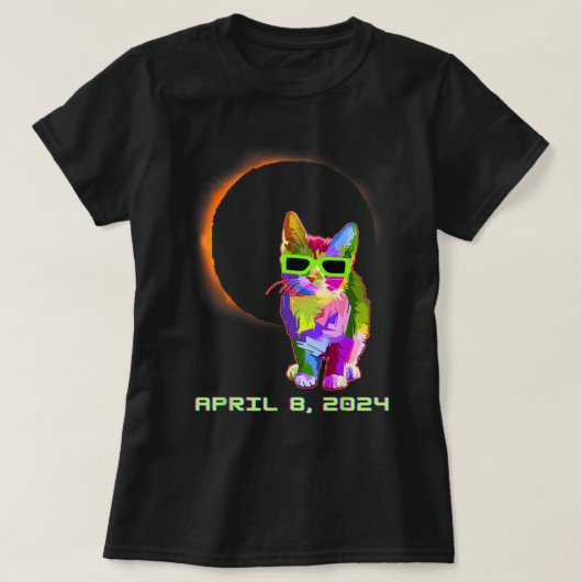 Katze mit Sonnenbrille 2024 Gesamt Solar EC T-Shirt (Design vorne)