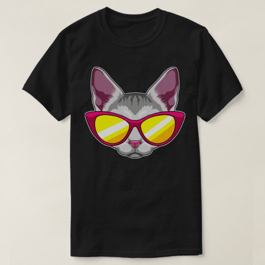 Katze mit Sonnenbrille 2 T-Shirt (Design vorne)