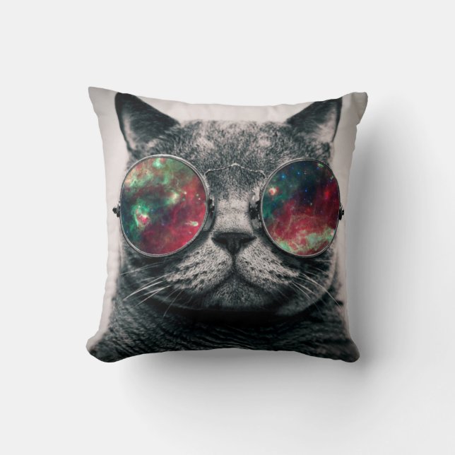 Katze mit Sonnenbrille Kissen (Vorderseite)