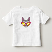 Katze mit Sonnenbrille Kleinkind T-shirt (Vorderseite)