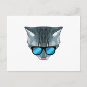 Katze mit Sonnenbrille Postkarte (Vorderseite)