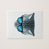 Katze mit Sonnenbrille Puzzle (Horizontal)