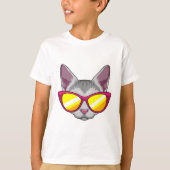 Katze mit Sonnenbrille T-Shirt (Vorderseite)