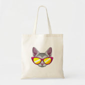 Katze mit Sonnenbrille Tragetasche (Vorne)