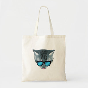 Katze mit Sonnenbrille Tragetasche