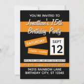 Katze mit Sparklerkuchen Einladung (Rückseite)