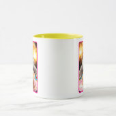 Katze mit Sparklerkuchen Tasse (Zentrum)