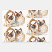 Katze mit Spiegel  Geschenkpapier Set (Vorderseite 3)