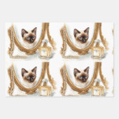 Katze mit Spiegel  Geschenkpapier Set (Vorderseite 2)