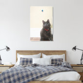 Katze mit Spielzeug Leinwanddruck (Insitu (Schlafzimmer))