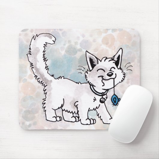 Katze mit Spielzeug-Maus Mousepad (Mit Mouse)