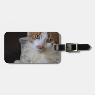 Katze mit Spitzenkragen Gepäckanhänger