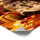 Katze mit Strumpf auf Kopf Poster (Ecke)