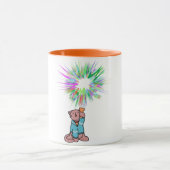 Katze mit Taschenlampe Tasse (Zentrum)