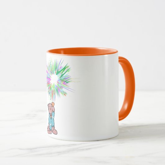 Katze mit Taschenlampe Tasse (VorderseiteRechts)