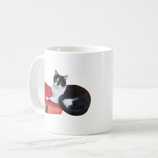 Katze mit Tasse (Vorderseite Links)