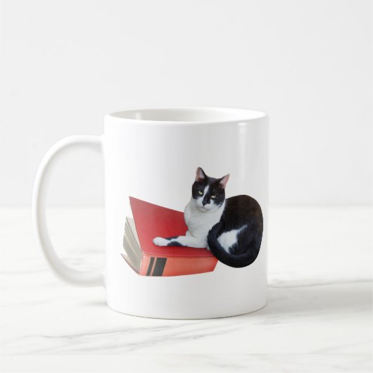 Katze mit Tasse (Links)