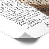 Katze mit Taube auf Kopf Poster (Ecke)