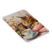Katze mit Tee-Cup Magnet (Rechte Seite)