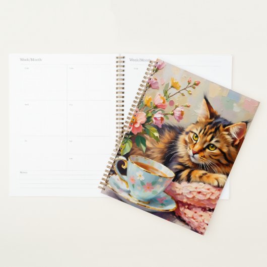 Katze mit Tee-Cup Planer (Anzeige)