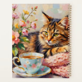 Katze mit Tee-Cup Planer (Rückseite)