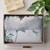 Katze mit Tomato-Pflanze (1931) von Hiroaki Takaha Seidenpapier (Geschenk)