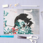 Katze mit Tomato-Pflanze (1931) von Hiroaki Takaha Seidenpapier (Handwerk)