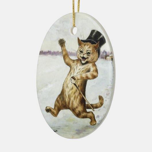 Katze mit Top Hat & Cane ・ Louis Wain ・ Ornament (Links)