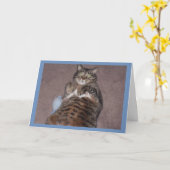 Katze mit Tube Geburtstagkarte Karte (Gelbe Blume)