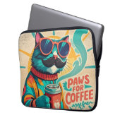 Katze mit überdimensionaler Sonnenbrille und einem Laptopschutzhülle (Vorderseite Links)