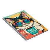 Katze mit überdimensionaler Sonnenbrille und einem Notizblock (Rechte Seite)