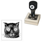 Katze mit Uhren Gummistempel (Stempel)