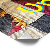 Katze mit Verhaltenposter Poster (Ecke)