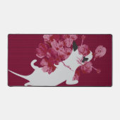 Katze mit verzauberten Blume Schreibtischunterlage (Vorderseite)