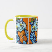 Katze mit Violine von Louis Wain Cup Tasse (Links)