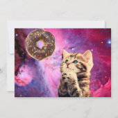 Katze mit Visitenkarte Einladung (Rückseite)