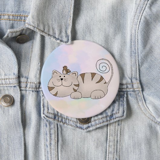 Katze mit Vogel Button (Beispiel)