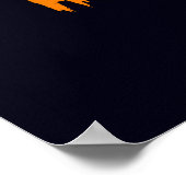 Katze mit Vollmond Halloween Poster (Ecke)