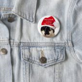 Katze mit Weihnachtsmannmütze Button (Beispiel)