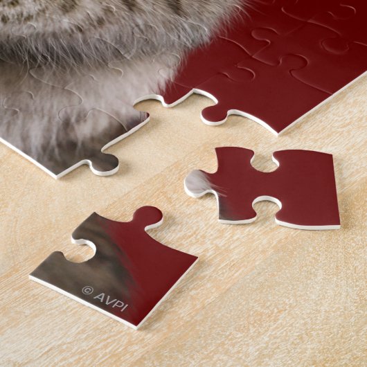 Katze mit Weinflasche Puzzle (Seite)