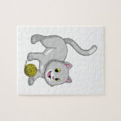 Katze mit Wollgarnkugel Puzzle (Horizontal)
