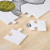 Katze mit Wollgarnkugel Puzzle (Seite)