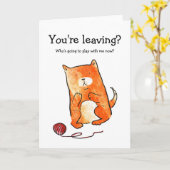 Katze mit Wollkarte verlassend Karte (Gelbe Blume)