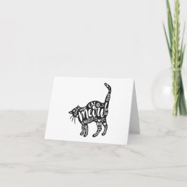 Katze mit Wörtern im Innendesign BLANK Karte