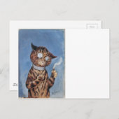 Katze mit Zigarre Postkarte (Vorne/Hinten)