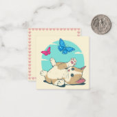 Katze Mitteilungskarte (Vorderseite/Rückseite Beispiel)