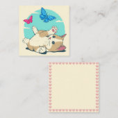 Katze Mitteilungskarte (Vorne/Hinten)