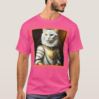 Katze Mittelalterliches Portrait Renaissance Ölgem T-Shirt